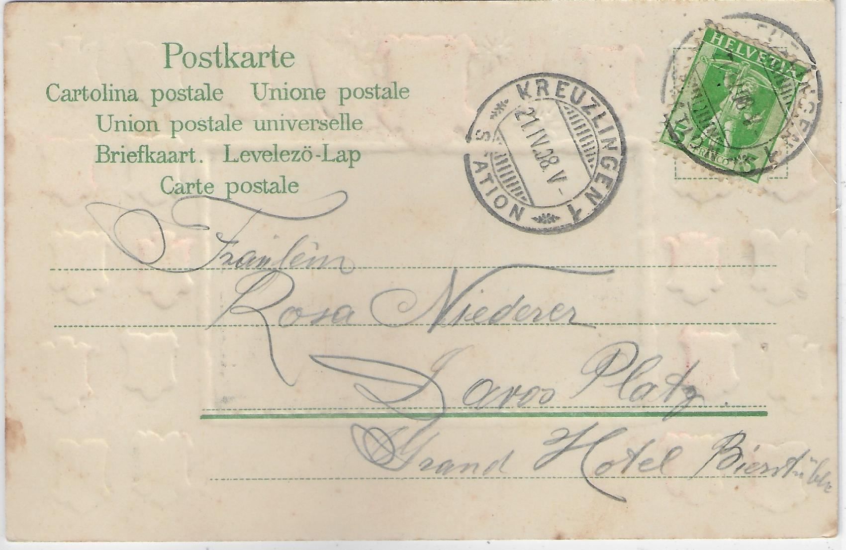 Cartoline postali: Kreuzlingen - Passepartout - Wappen- – Usato da Ettingen venduto da Kartenplanet 1