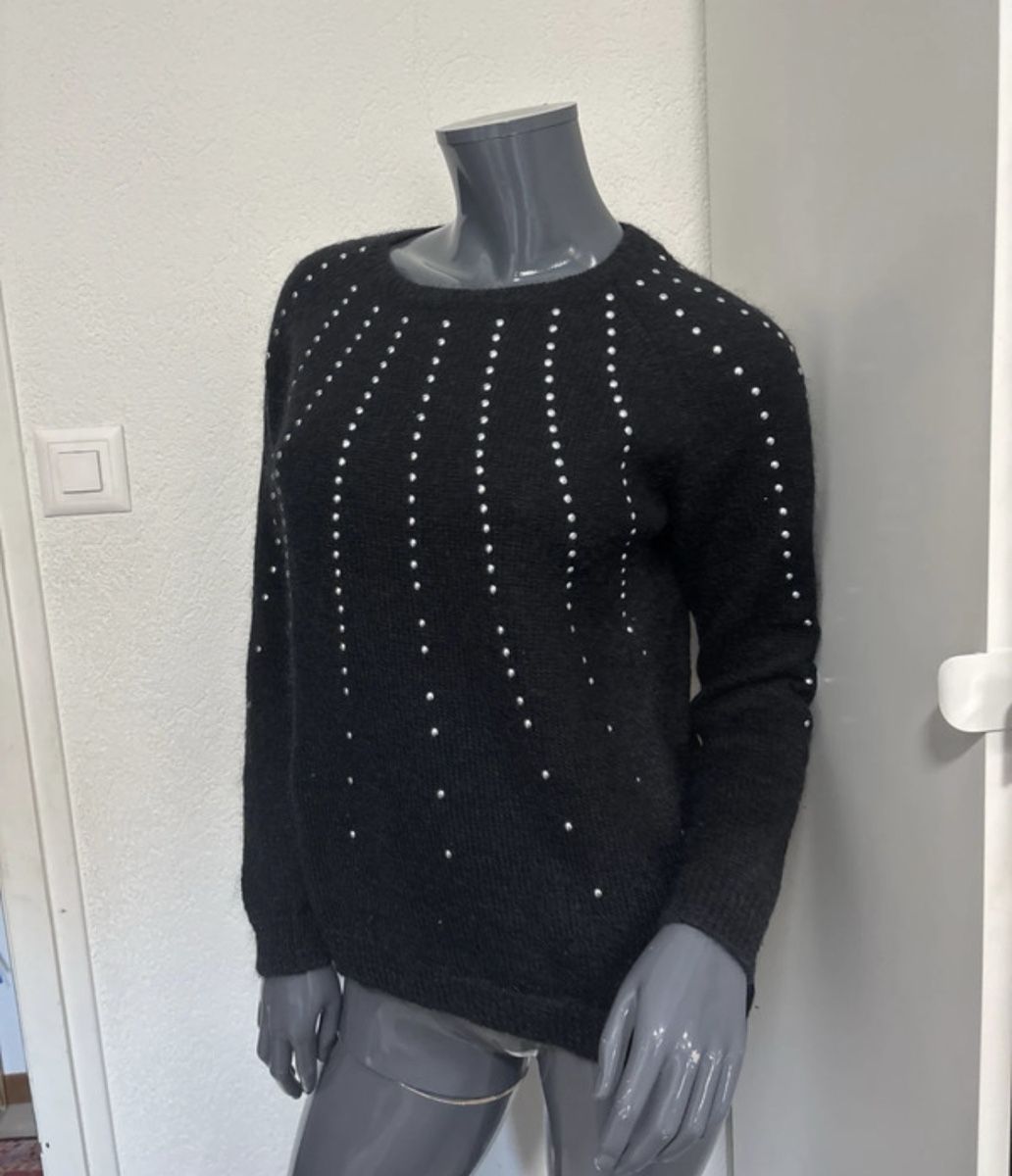 Pullover & Sweatshirts: Pull Sézane noir avec clous argentés taille S – Gebraucht aus Genève von Elophearse1204 1