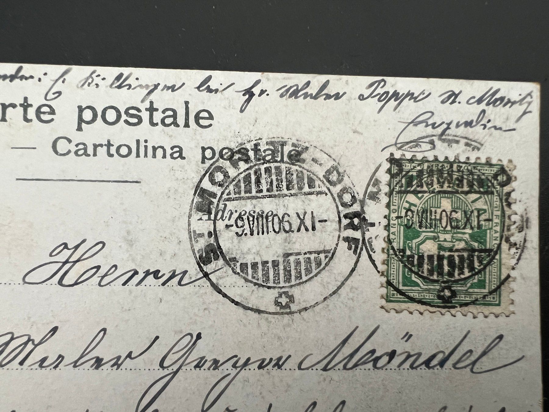 Cartoline postali: AK  1906 St. Moritz  (G1295) – Usato da Hinwil venduto da Sidi4 1