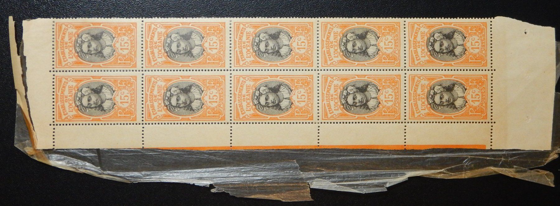 Alle Briefmarken: Franz. Ozeanien alter Grossblock II – Gebraucht aus Zürich von Muehlekauf