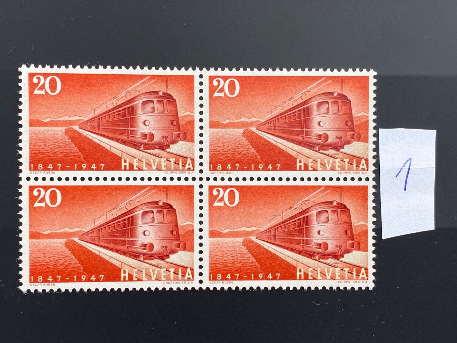 Alle Briefmarken: 279, postfrisch Viererblock, schöne Druckverschiebung – Gebraucht aus Aarau von hilde47 2