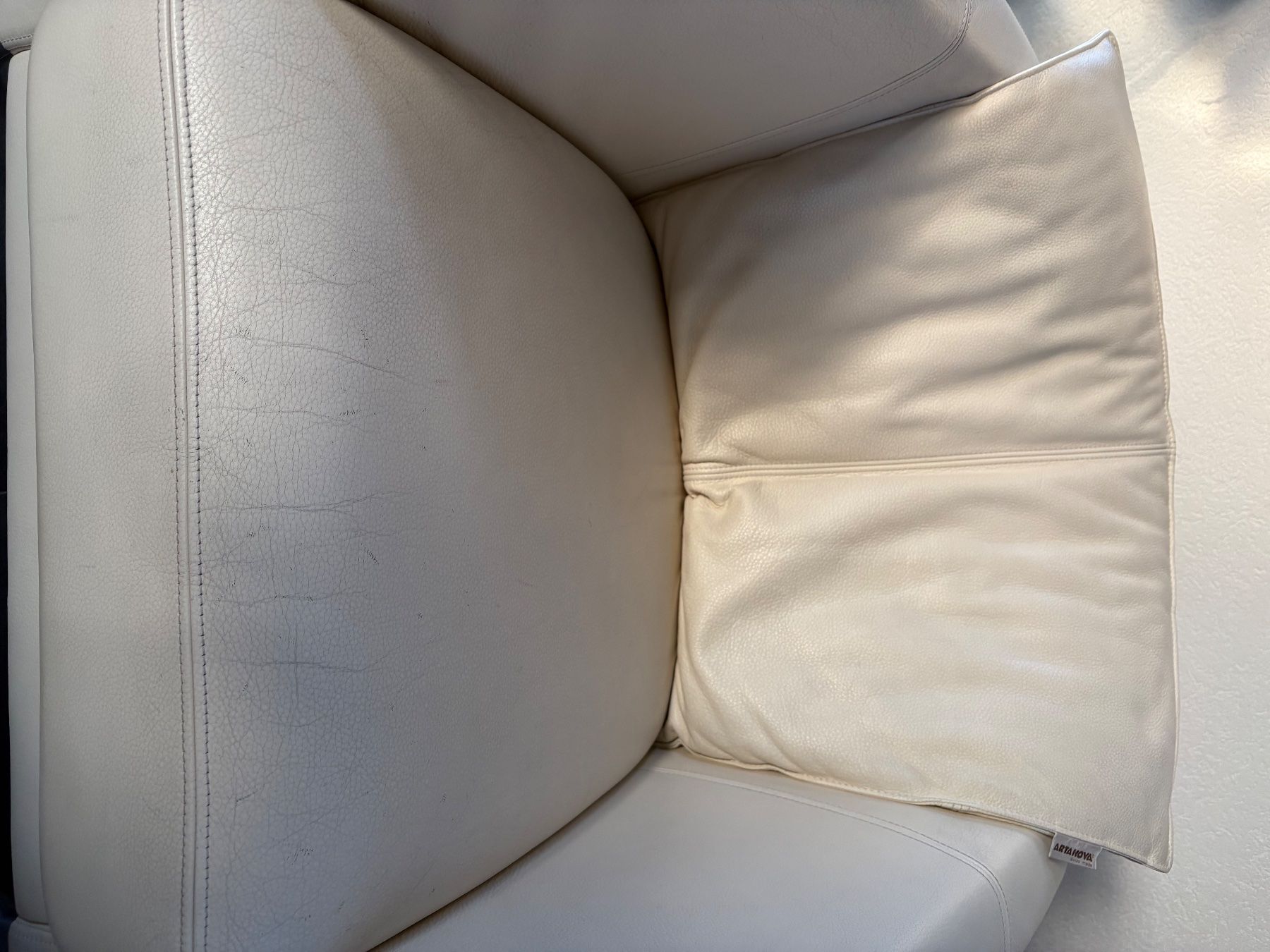 Artanova Sofas: Ledersofa Artanova mit Sessel (weiss) – Gebraucht aus Mettmenstetten von Sternenzauber03 3