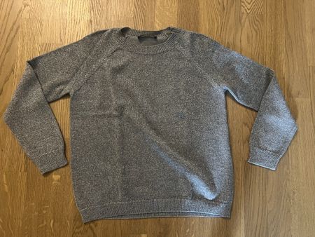 Max Mara Weekend Pullover mit Metallic-Effekt – Grau/Silber