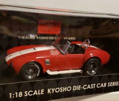 KYOSHO 1:18 SHELBY AC COBRA 427 S/C 1962 RED/WHITE RARE NEUF