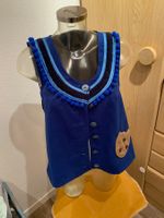 Fasnachts - Gilet  blau-schwarz