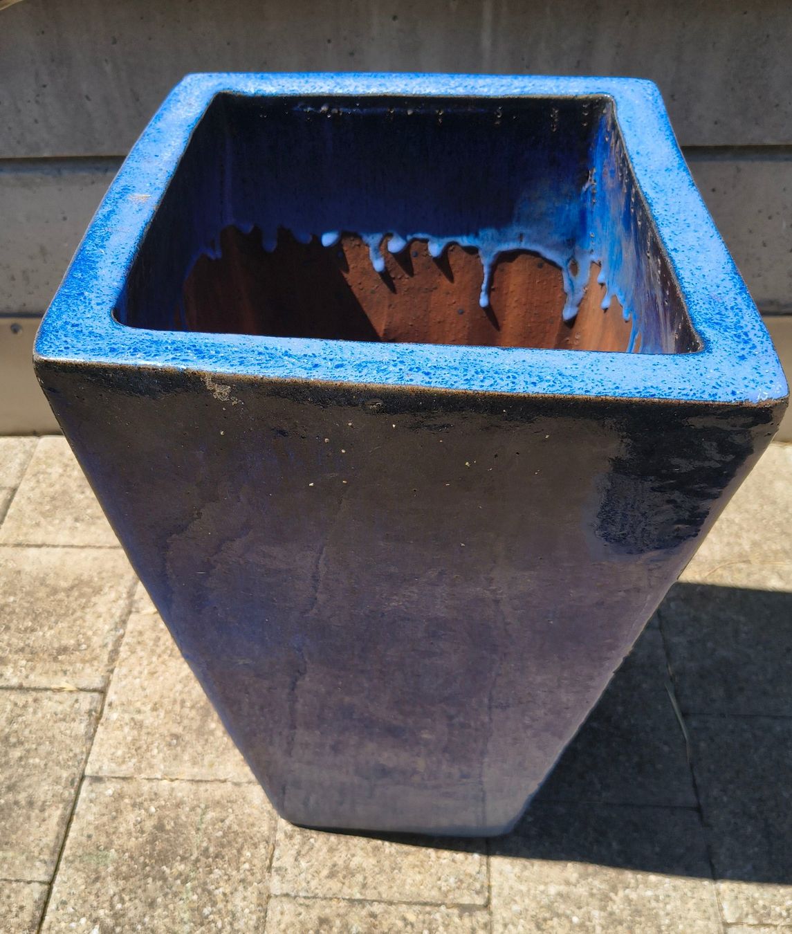Pots de fleurs: Blumentopf  eckig blau – D'occasion à Jona par odloreg 1