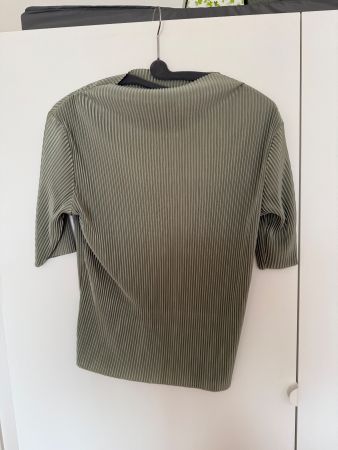 Damen Oberteil Falten khaki Grösse S