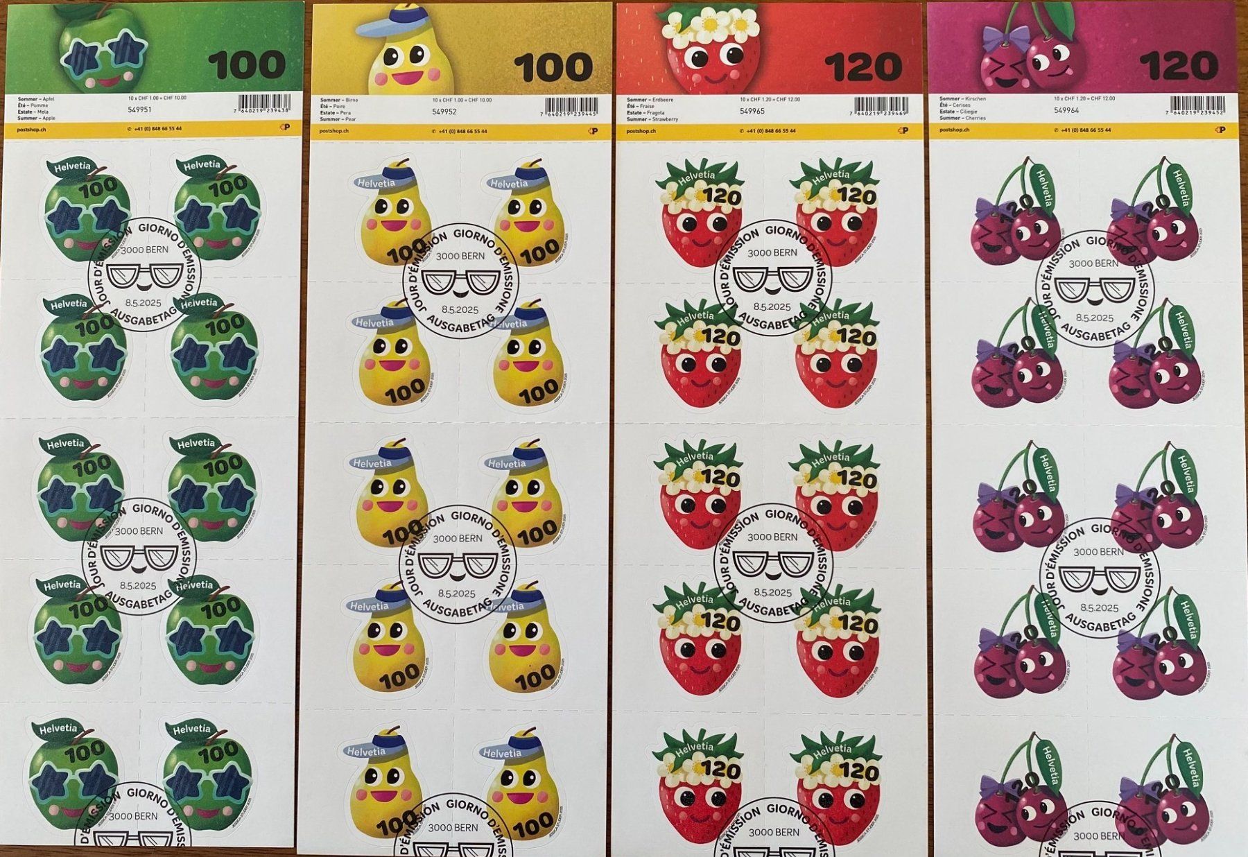 Alle Briefmarken: Bogen Briefmarken Serie Sommer 2025  gestempelt. – Gebraucht aus Aedermannsdorf von Sennahoy11