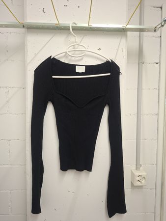 Damen Pullover schwarz H&M Grösse S gerippt 