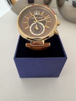 Uhr Michael Kors Chronograph MK2424 Leder gold braun neuwert