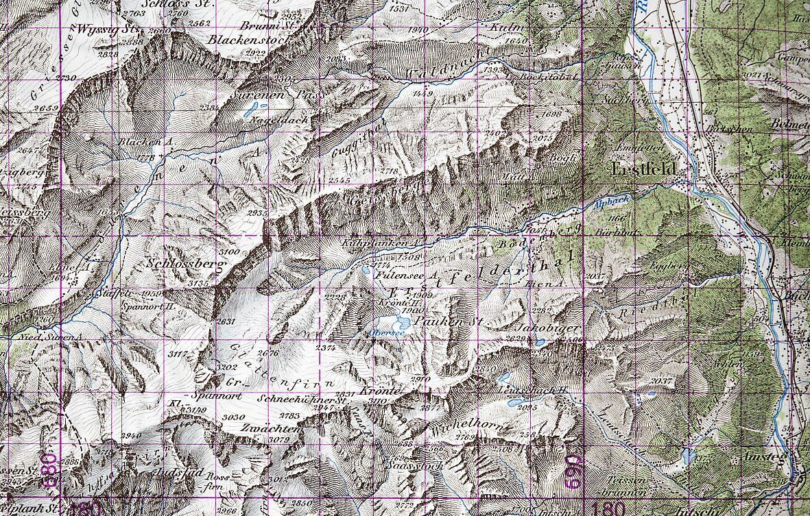 Landkarten & Atlanten: Topographische Karte, Einsiedeln 1948 – Gebraucht aus Bern von Maccalvin 9