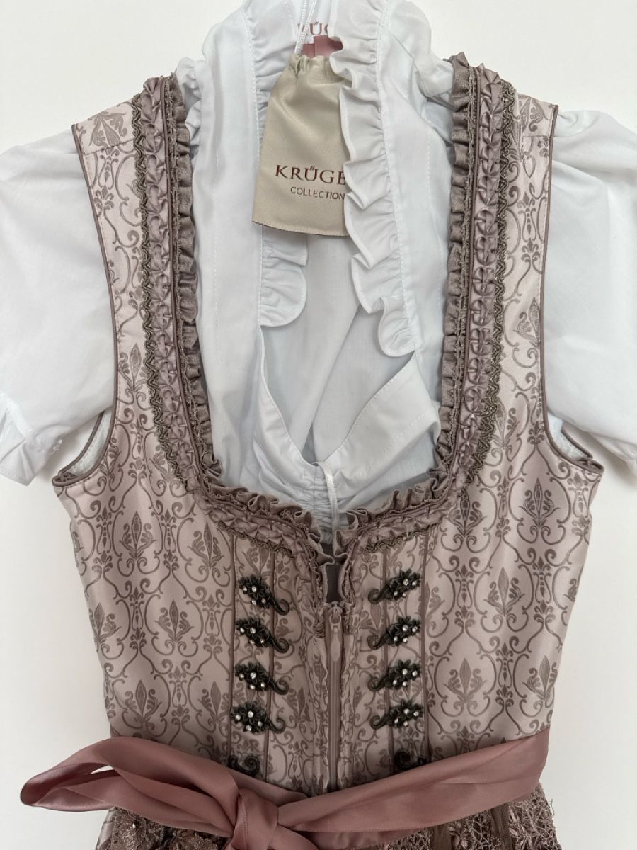 Krüger Vestiti: Dirndl Krüger Collection beige/alt rosa Grösse 32 – Nuovo (secondo la descrizione) da Luzern venduto da ElaG 1