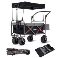 Luxus Bollerwagen faltbar + Dach schwarz