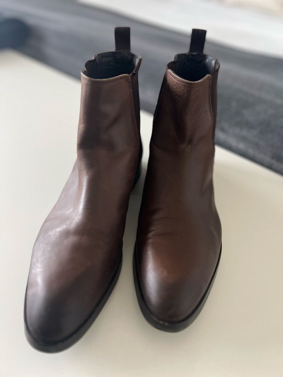 Scarpe da uomo: Zign Brown Leather Ankle Boots - 45 – Usato da Bern venduto da Piedritas