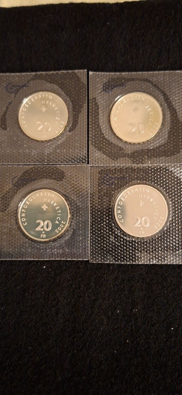 Tutti le monete: Swissmint 20 Franken 4 Münzen – Nuovo (secondo la descrizione) da Wil SG venduto da Paco.2222 1