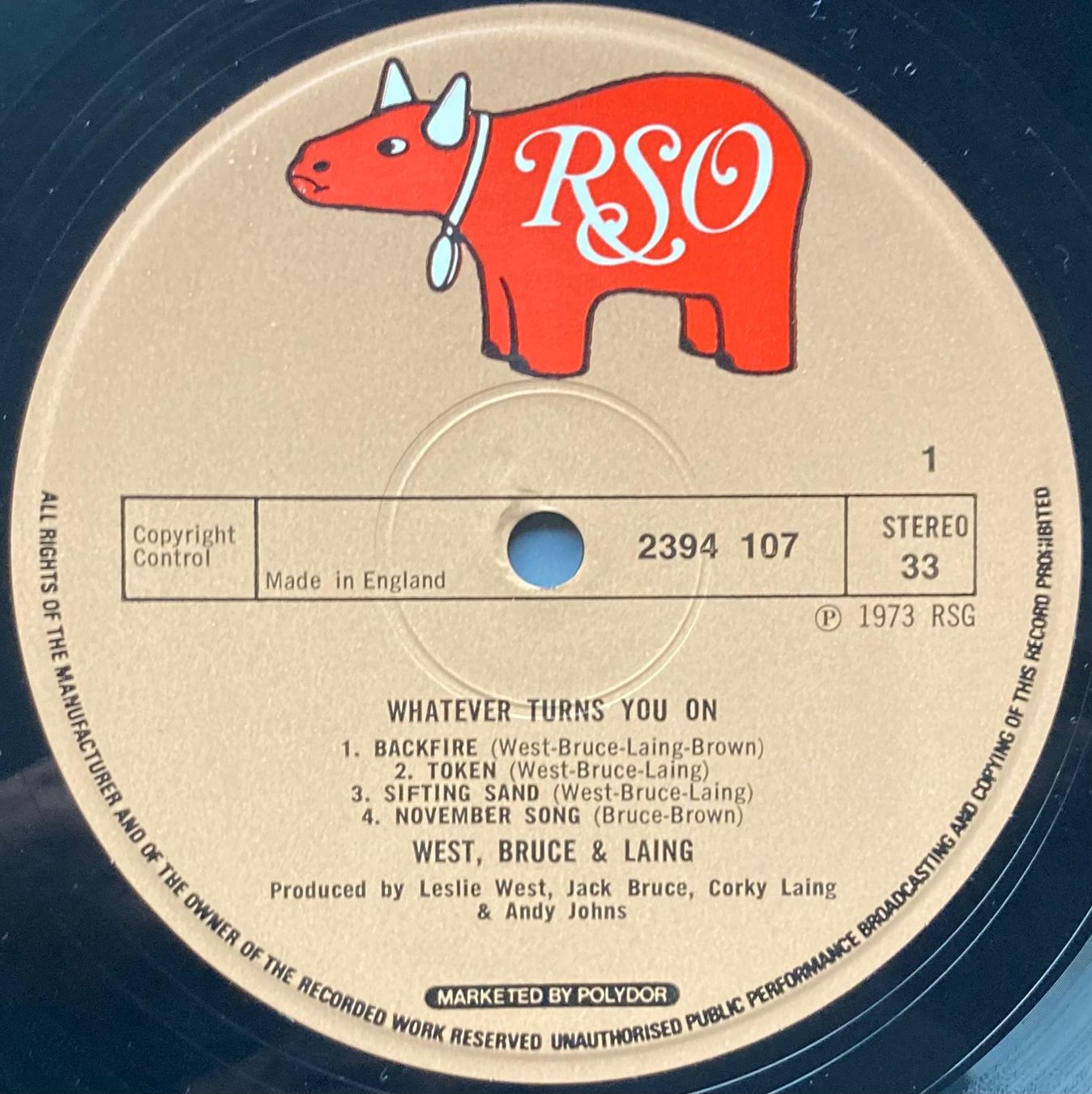 Schallplatten: WEST, BRUCE & LAING - WHATEVER TURNS YOU ON – Gebraucht aus Poliez-Pittet von Newtown-Records 2