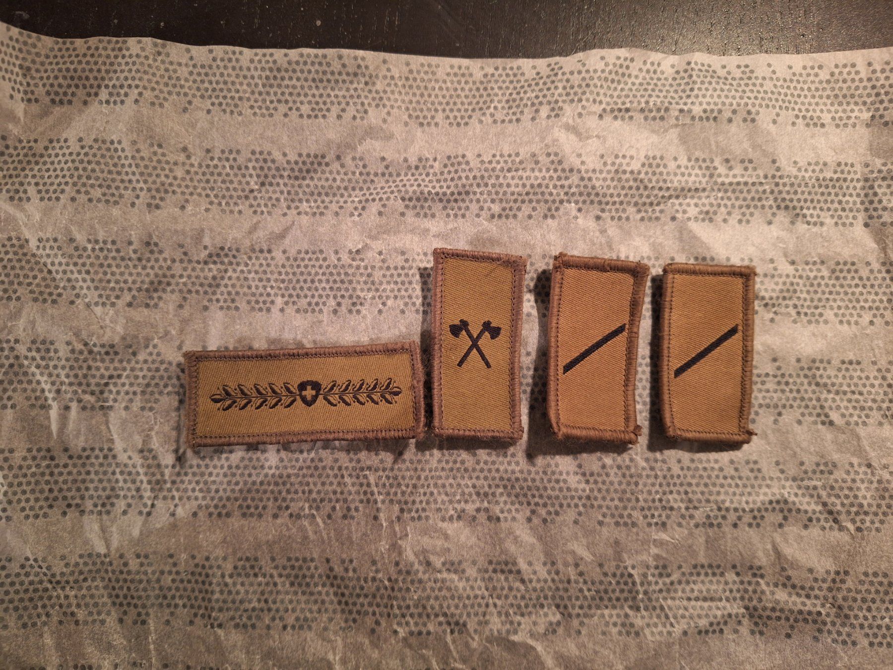 Schweizer Armee Placchette & Badge: Schweizer Armee Abzeichen Set braun gebraucht Zustand – Usato da Recherswil venduto da Toby.sk55