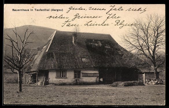 Ansichtskarten: AK Teufenthal /Aargau, Bauernhaus – Gebraucht aus Berlin von bartko-reher