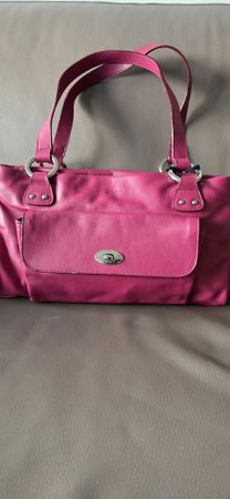 TRÈS BEAU SAC TOSCA FEMME EN CUIR COULEUR MAUVE ROSÉ 
