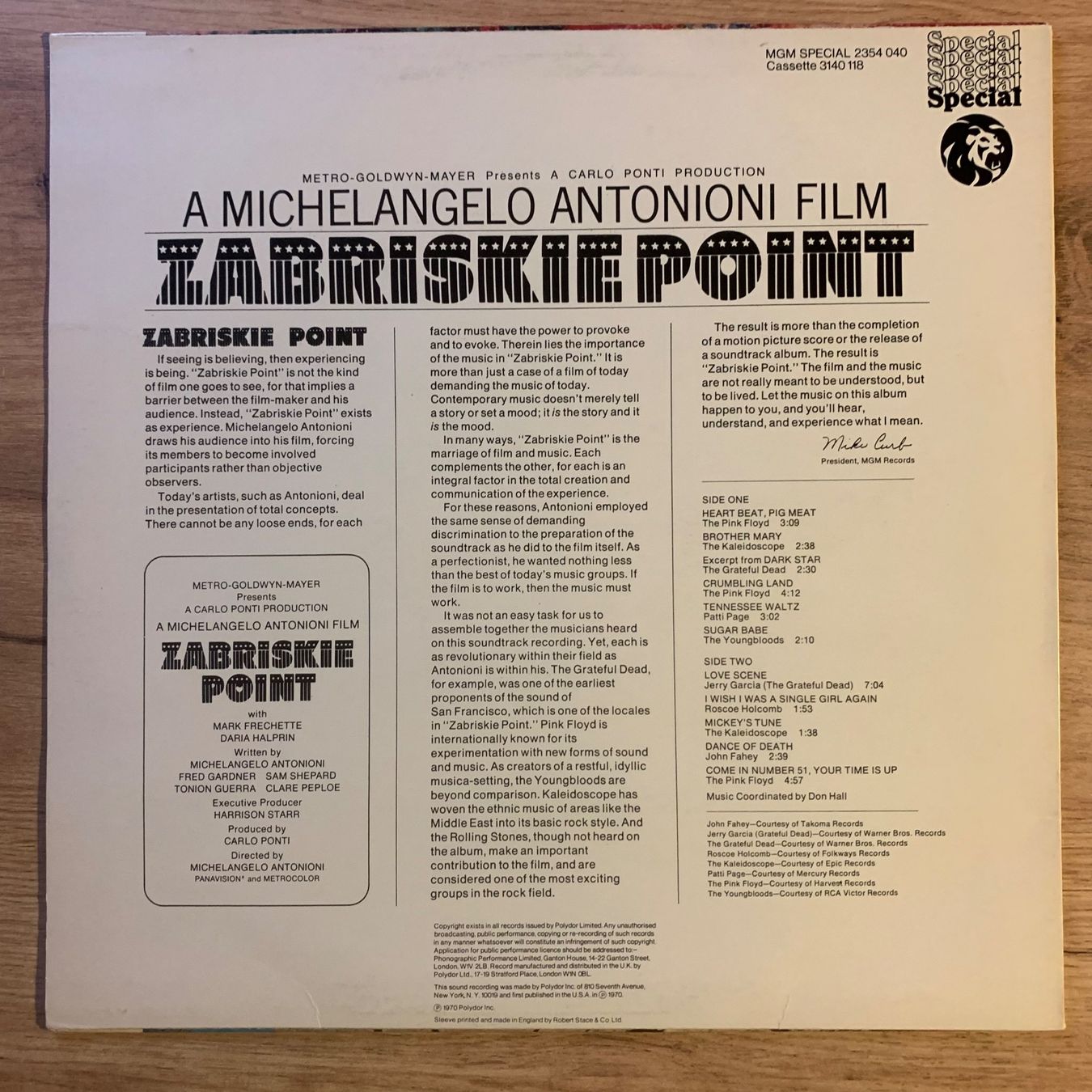 Schallplatten: ZABRISKIE POINT...COMPIL UK...EX/EX – Gebraucht aus Gals von Diskopat 1