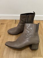 AGL Stiefeletten Leder Taupe Ankle Boots Grösse 37