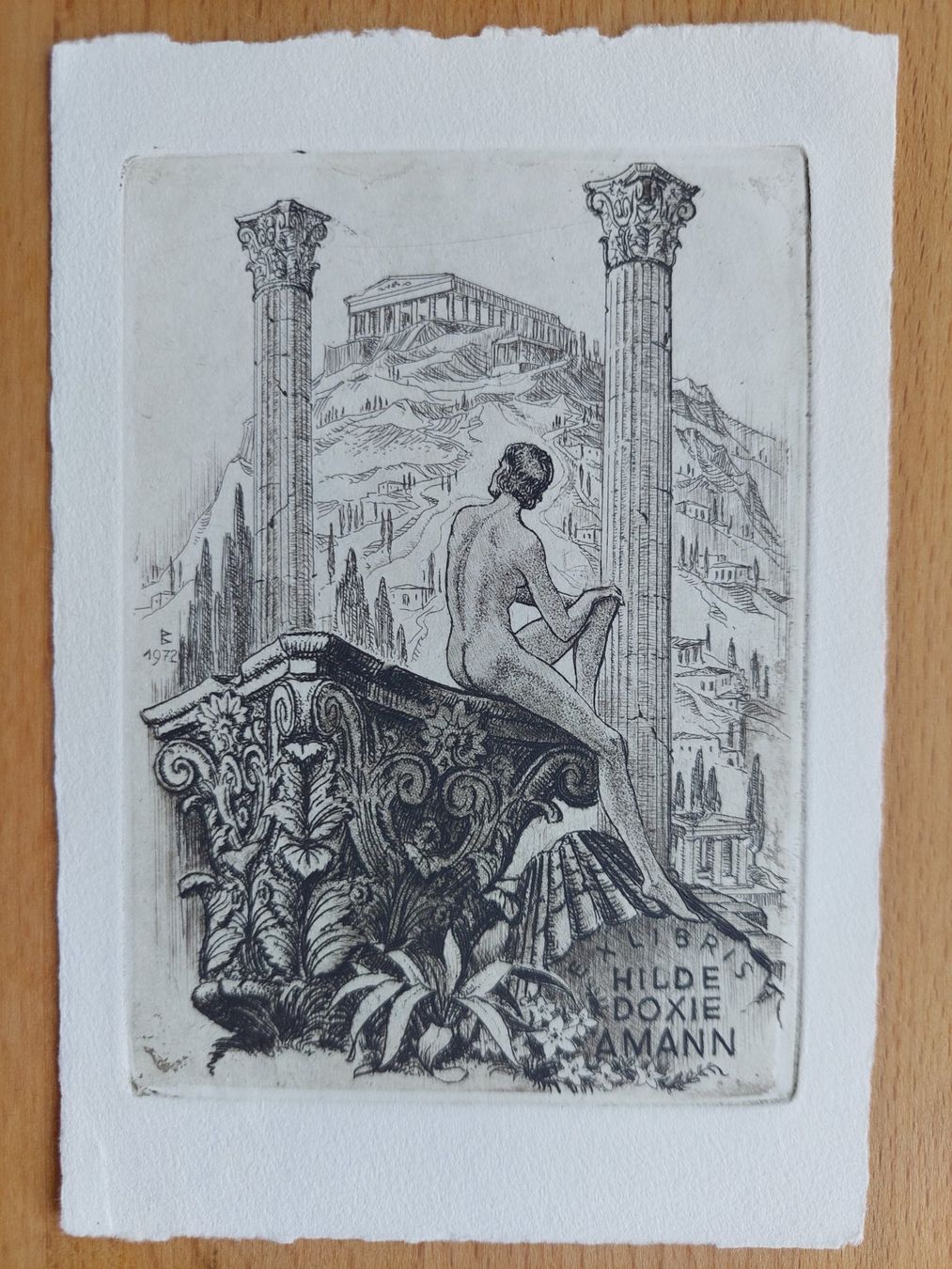Dipinti: Exlibris Karl Blossfeld - Original Radierung Erotik – Usato da Obfelden venduto da Exlibris-Art