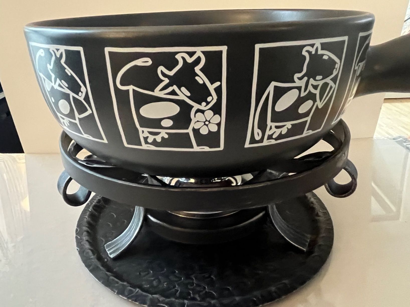 Elettrodomestici da cucina: Fondue Set - Caquelon Landert und Rechaud – Usato da Zürich venduto da mast728