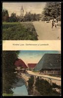 AK Lyss, Kirche, Straßenpartie und Lyssbach
