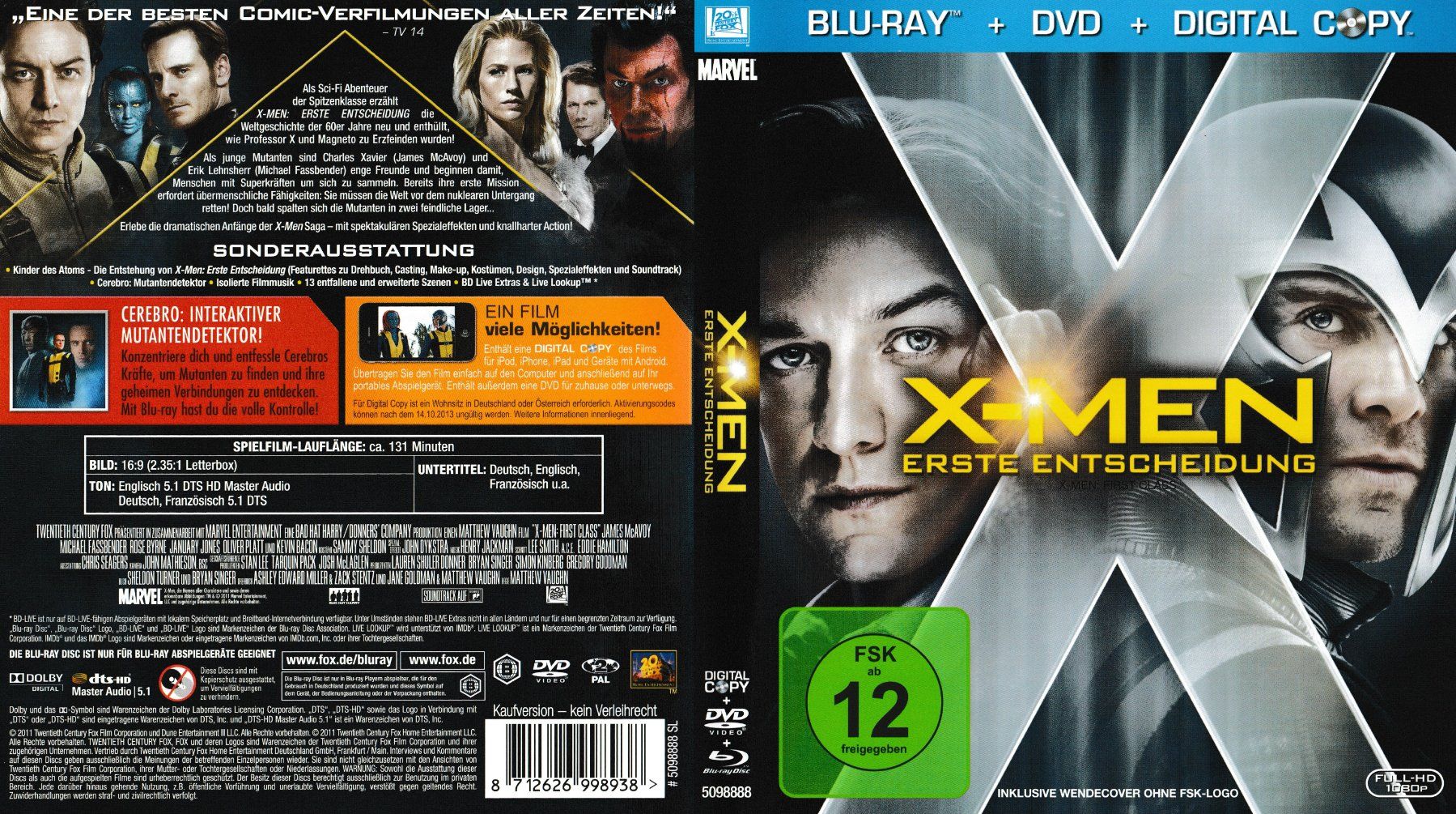 Alle DVDs: Blu-Ray - X-Men - Erste Entscheidung – Gebraucht aus Langnau am Albis von MediaRescuerKeLoX