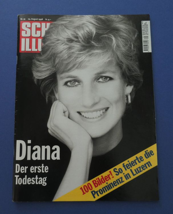 Prinzessin Diana, Schweizer Illustrierte 1998 zum 1.Todestag | Kaufen ...