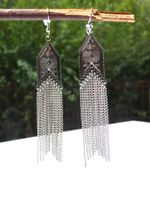 Lange Quasten Ohrhänger, Ethno Style, Modeschmuck / NEU