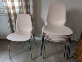 15 Stk. Stühle rosa von Ikea, stapelbar