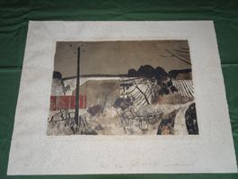 René Lenis  -  alte Lithografie Nr. 114/200 signiert