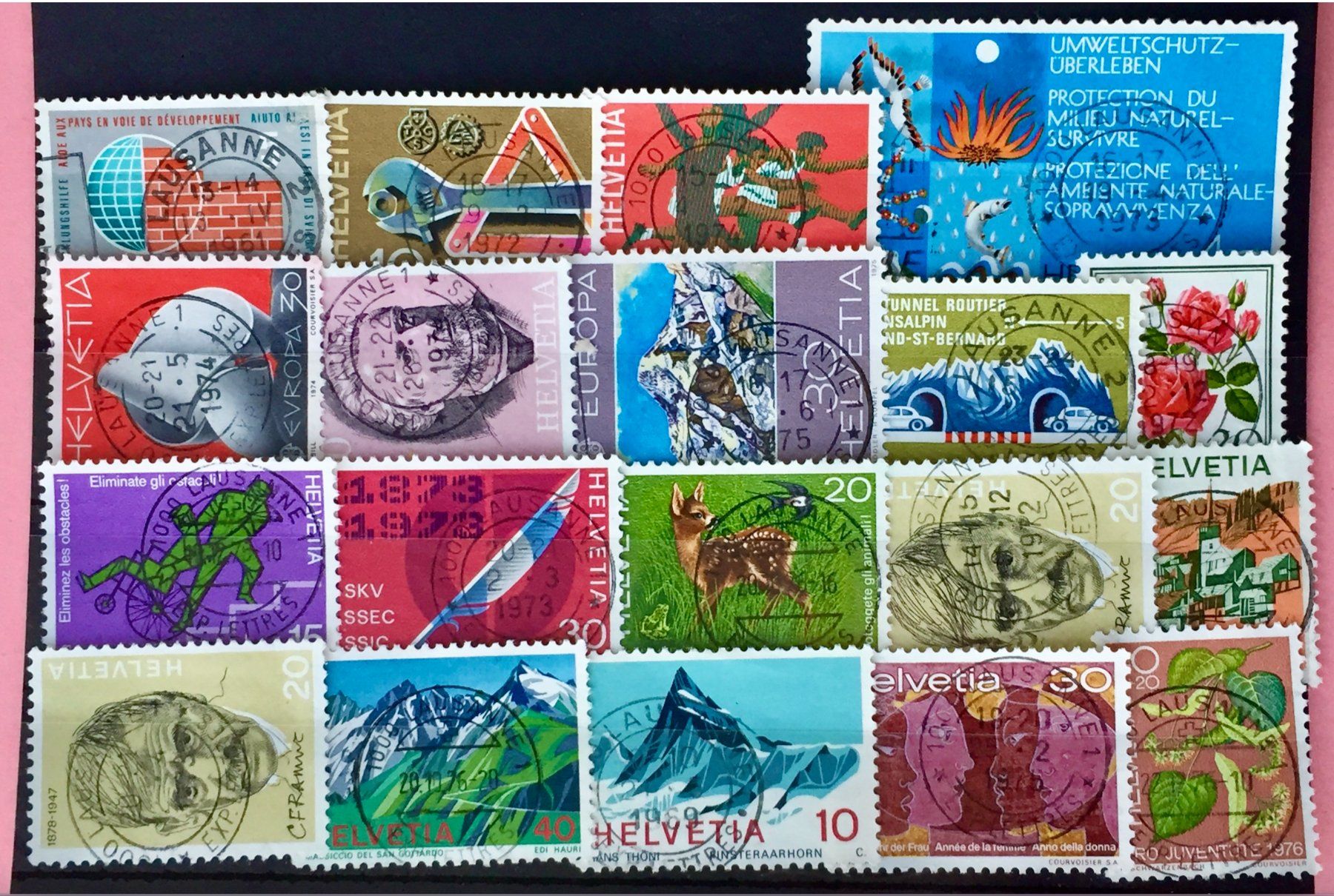 Tutti i francobolli: CH Briefmarken mit Vollstempel  Lausanne    – Usato da Aarau venduto da Billa007