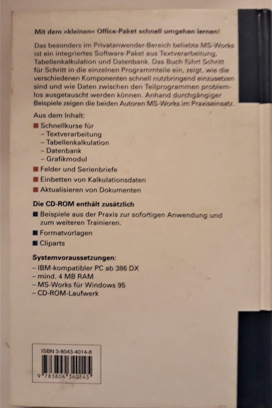 Software: MS-Works Trainer Windows 95 mit CD-ROM – Usato da Horn venduto da Wings0 1