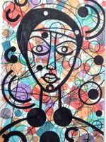 EDGAR BALTENSPERGER ORIGINAL ACRYL AUF MALKARTON SIGNIERT