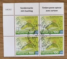💥100 Jahre Pro Senectute, 4er Block, gestempelt