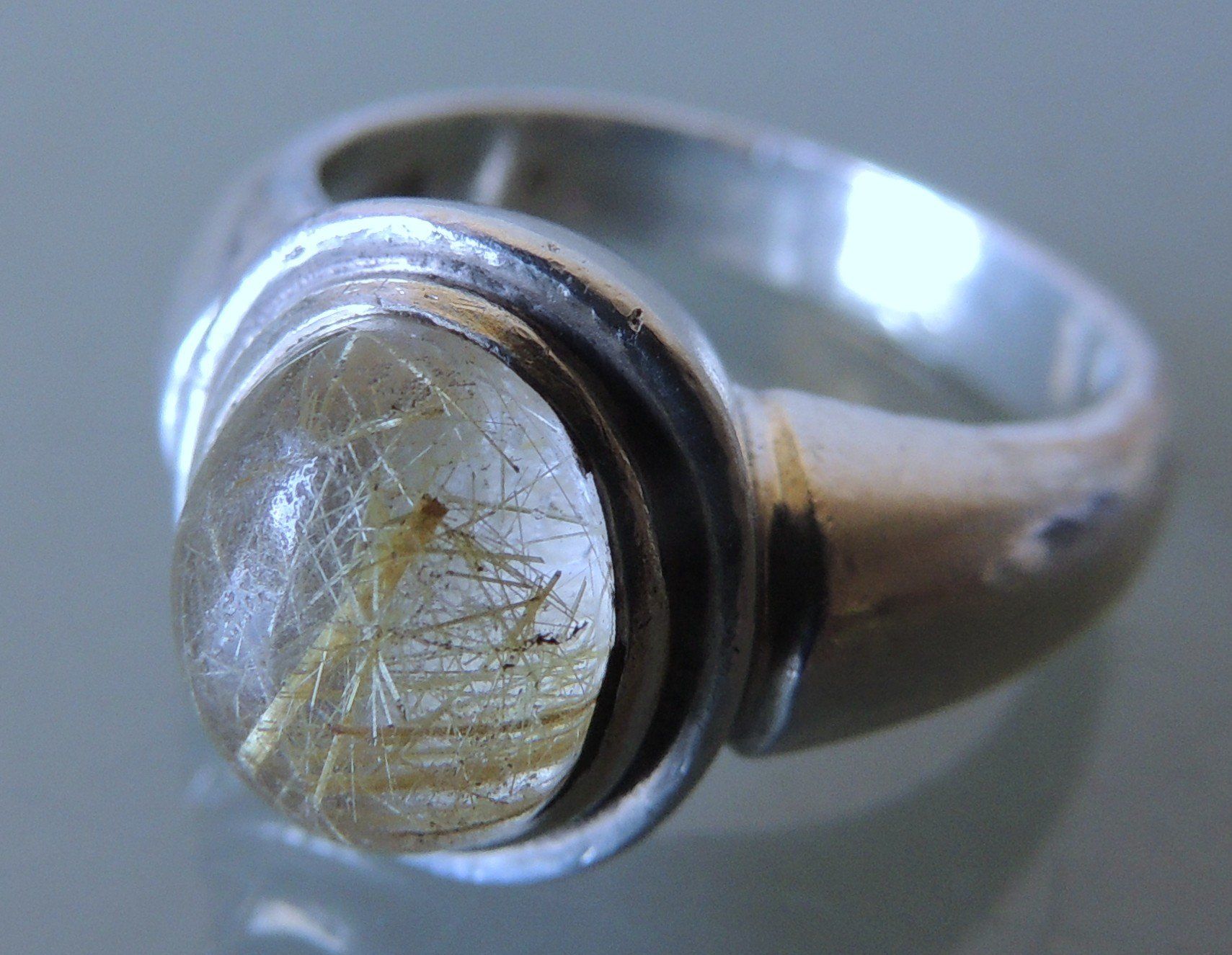 Anelli: Silber 925 Rutilquarz Fingerring Gr. 53 – Usato da Waldenburg venduto da schaller707 4