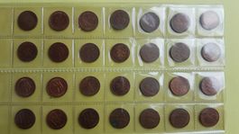Lot / Sammlung 1 Pfennig - BRD zw. 1966 & 1995 (28 Stück)
