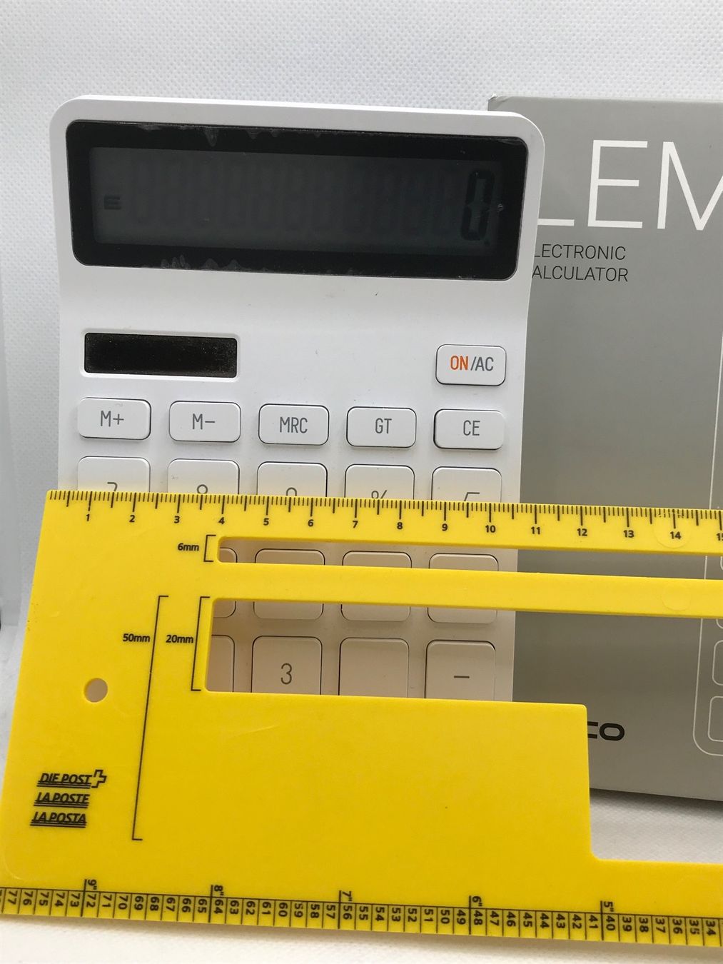 Calcolatrici tascabili: Tischrechner Kaco Lemo weiss Electronic Calculator – Nuovo e nell'imballaggio originale da Niederteufen venduto da mix18 3