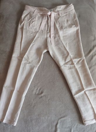 BENETTON DAMEN LEINEN LANGEHOSE GRÖSSE IT 44= EU 40
