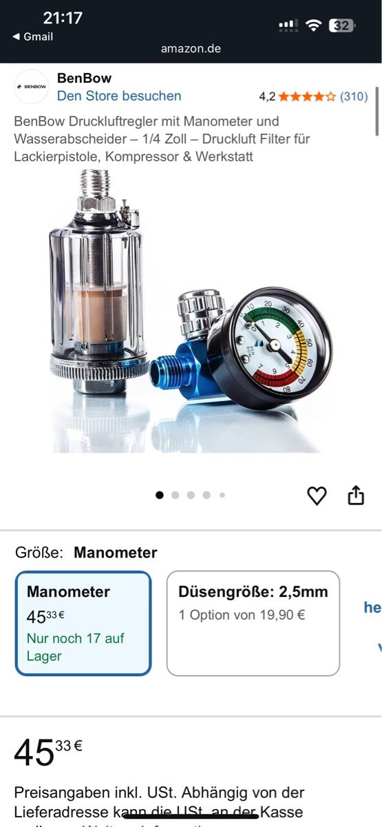 Tutti gli attrezzi: Ben Bow Lackierpistole Komplettset – Nuovo (secondo la descrizione) da Büsserach venduto da Emu21 3