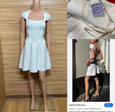 Herve Leger White Dress
