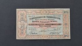Schweiz 20 Franken 1922
