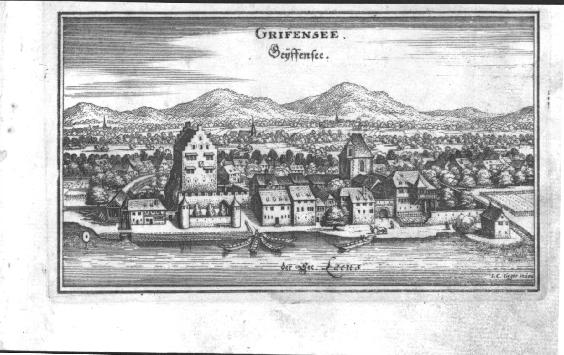 Incisioni: Greifensee Kupferstich von Merian – Usato da Rafz venduto da Helvet32
