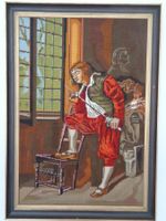 Gobelin – Jugendstil - Fechter - Holz-Bilderrahmen