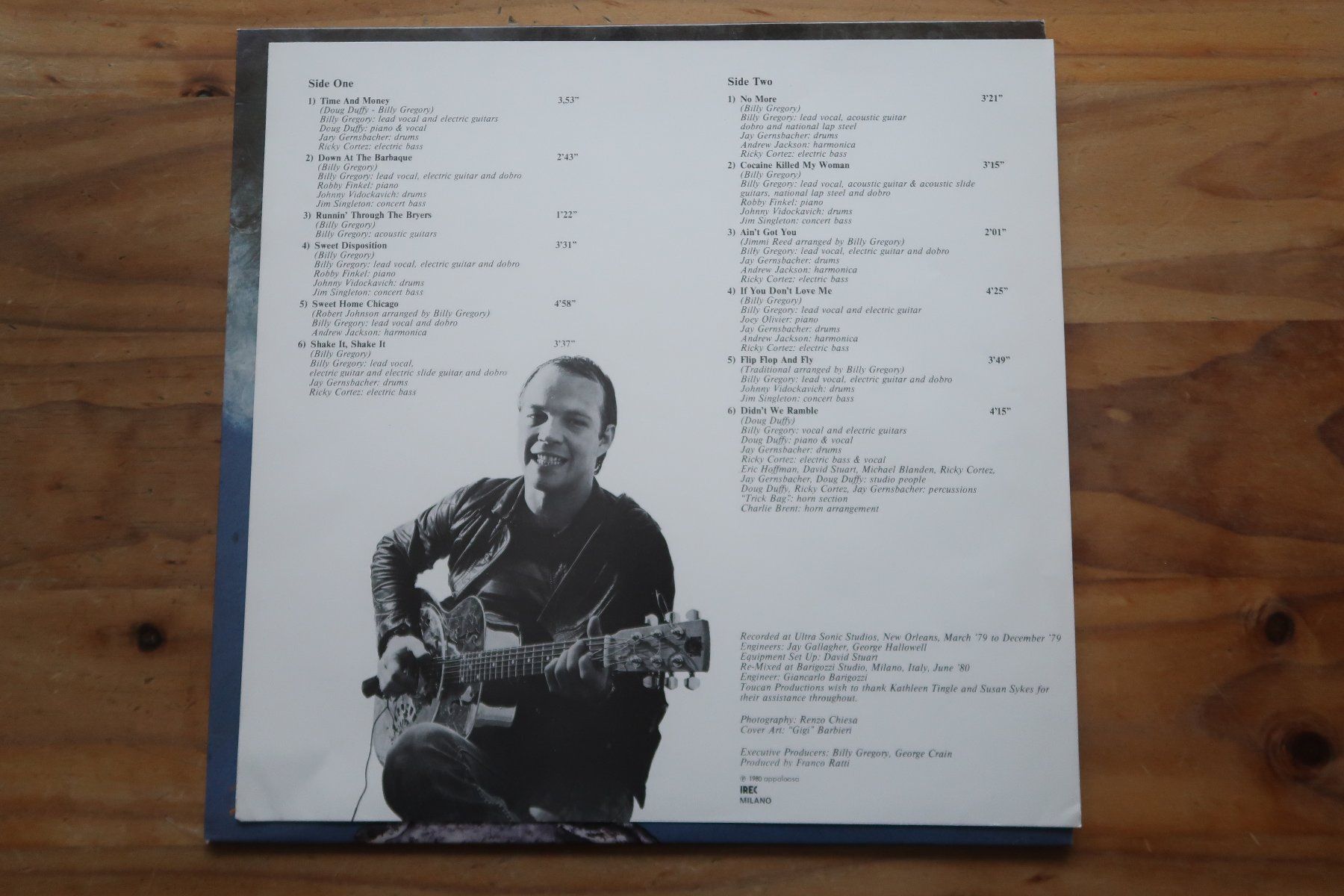 Dischi in vinile: BILLY GREGORY - IT'S A BLUESY DAY - VINYL LP – Usato da Basel venduto da Patiscat 4