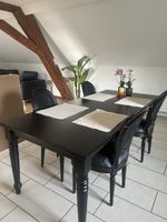 Eleganter Esstisch Schwarz 200 cm – Platz für 6–8 Personen