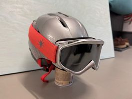 Kinder Skihelm XS/S mit Brille