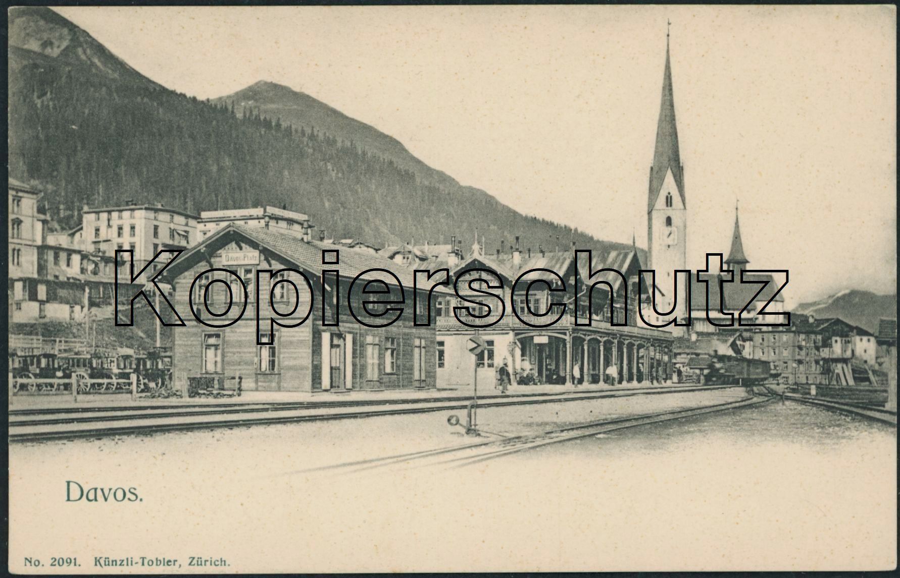 Cartoline postali: GRS Davos - Bahnhof - Rhätische Bahn RhB – Nuovo (secondo la descrizione) da Schindellegi venduto da leecollect
